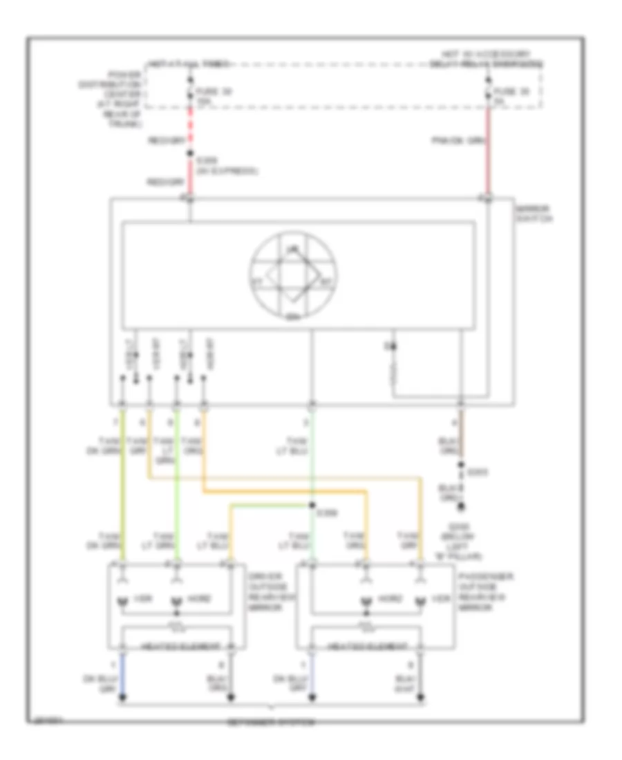 Power Mirrors Wiring Diagram for Dodge Charger SE 2008