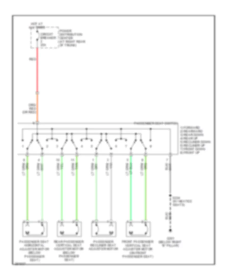 Passenger Power Seat Wiring Diagram for Dodge Charger SE 2008