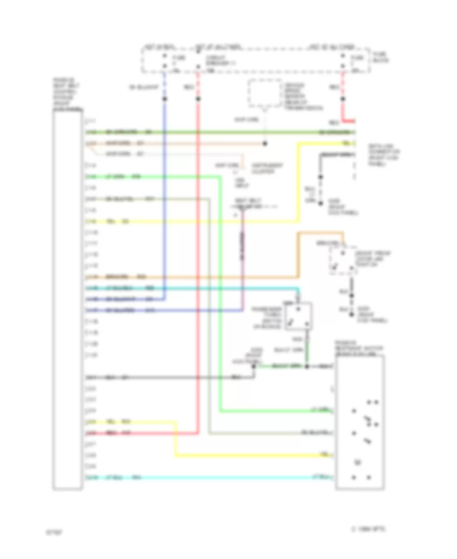 Passive Restraint Wiring Diagram for Dodge Shadow 1994