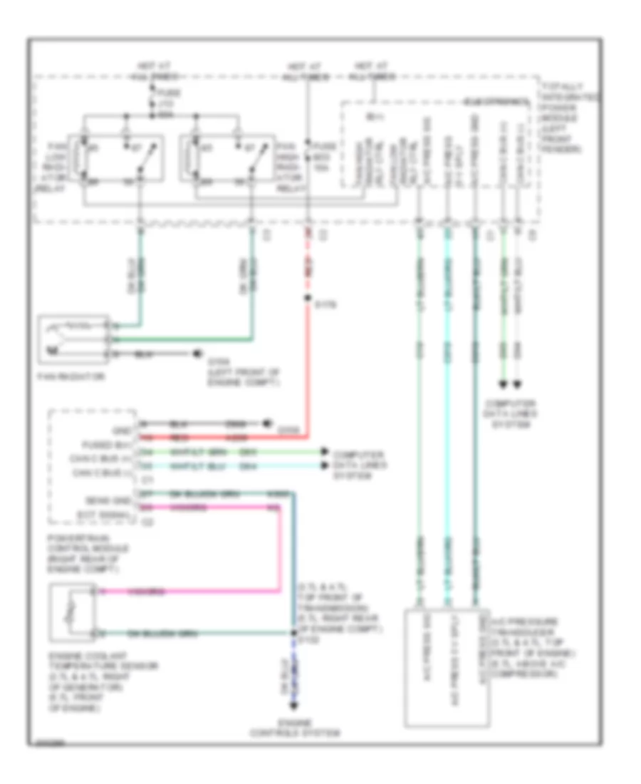 Cooling Fan Wiring Diagram for Dodge Pickup R2009 3500