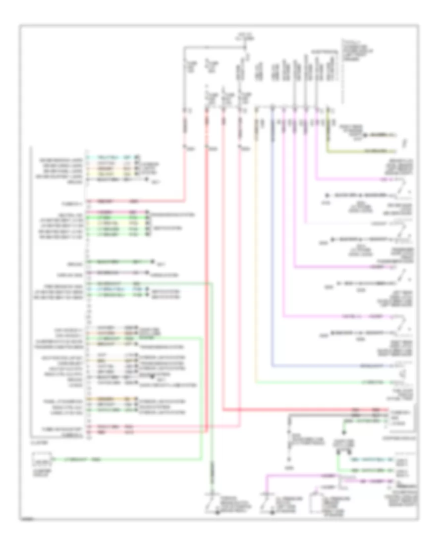 Instrument Cluster Wiring Diagram for Dodge Pickup R2009 3500