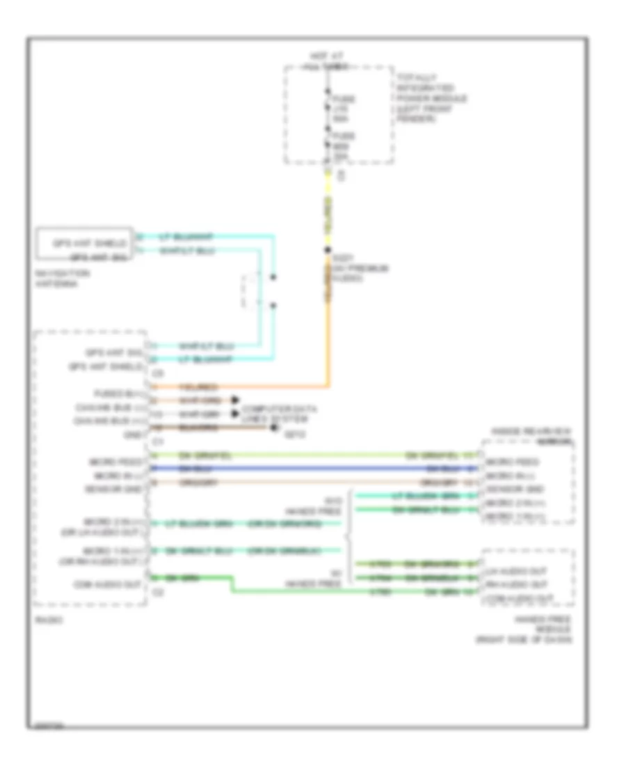 Navigation Wiring Diagram for Dodge Pickup R2009 3500