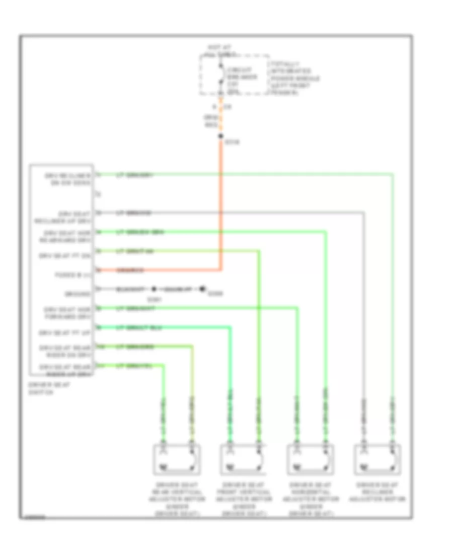 Driver Power Seat Wiring Diagram for Dodge Pickup R2009 3500