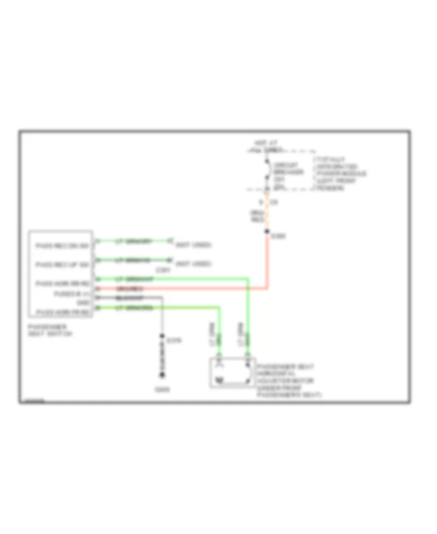 Passenger Power Seat Wiring Diagram for Dodge Pickup R3500 2009