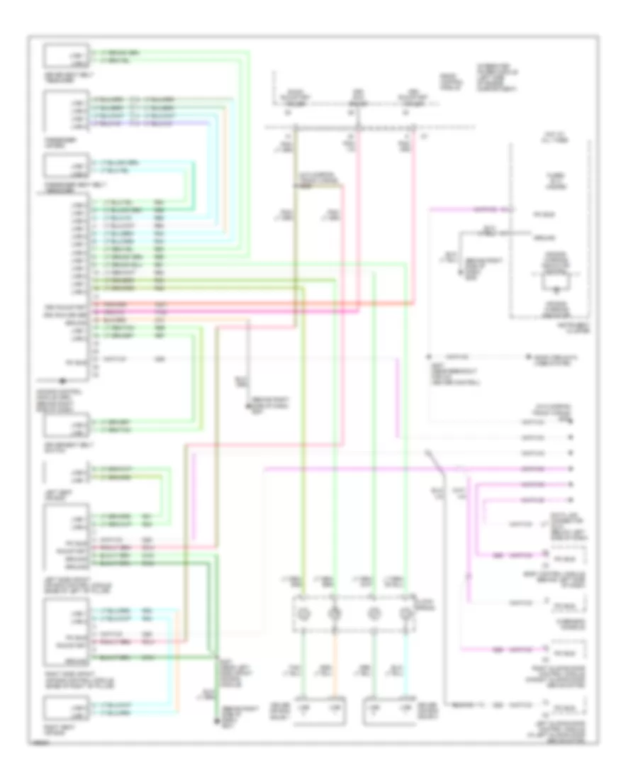 Supplemental Restraints Wiring Diagram for Dodge Caravan CV 2003