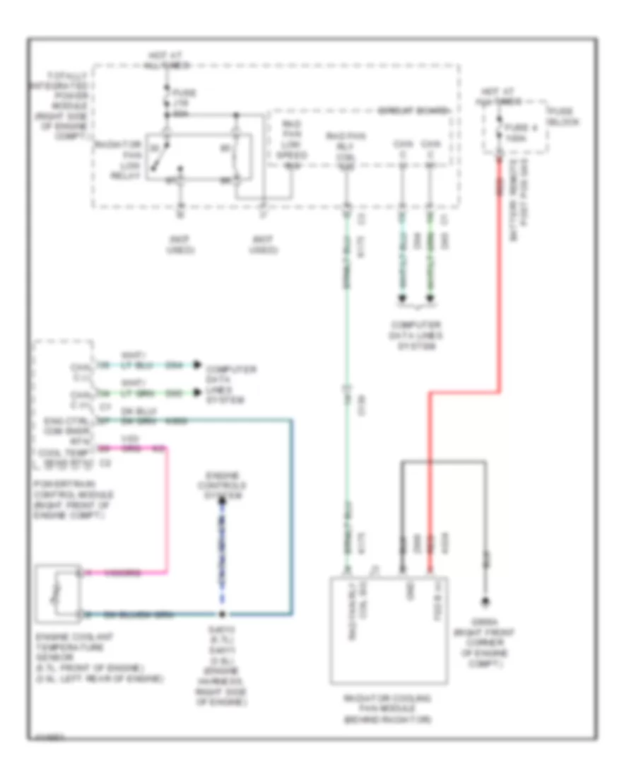 Cooling Fan Wiring Diagram for Dodge Durango Citadel 2013