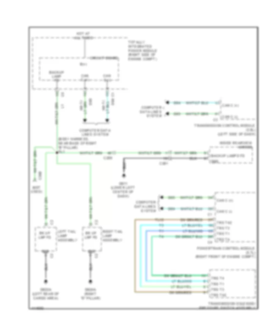 Backup Lamps Wiring Diagram for Dodge Durango Citadel 2013