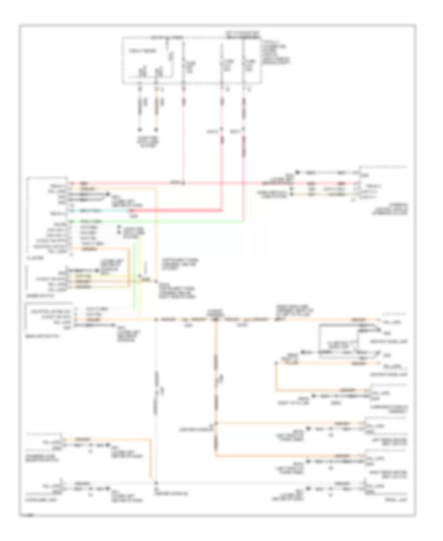 Instrument Illumination Wiring Diagram for Dodge Durango Citadel 2013