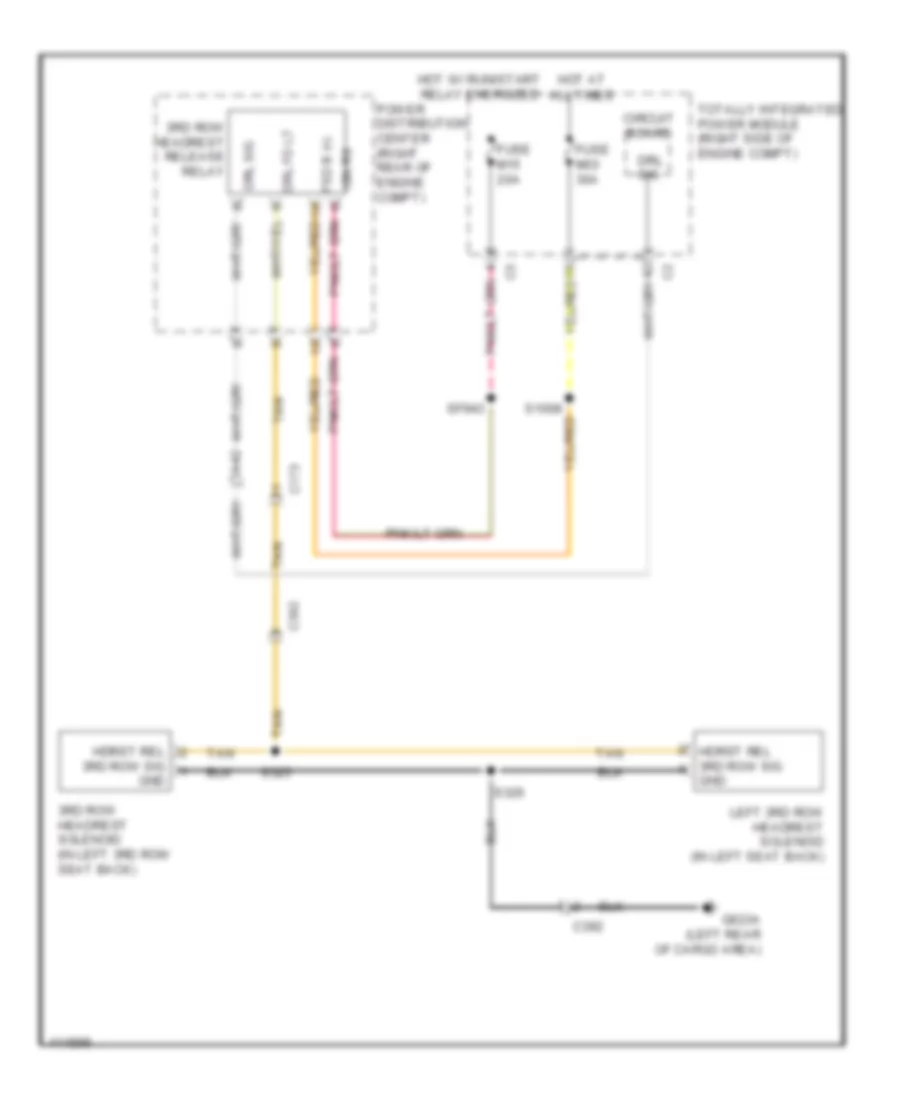 Headrest Wiring Diagram for Dodge Durango Citadel 2013