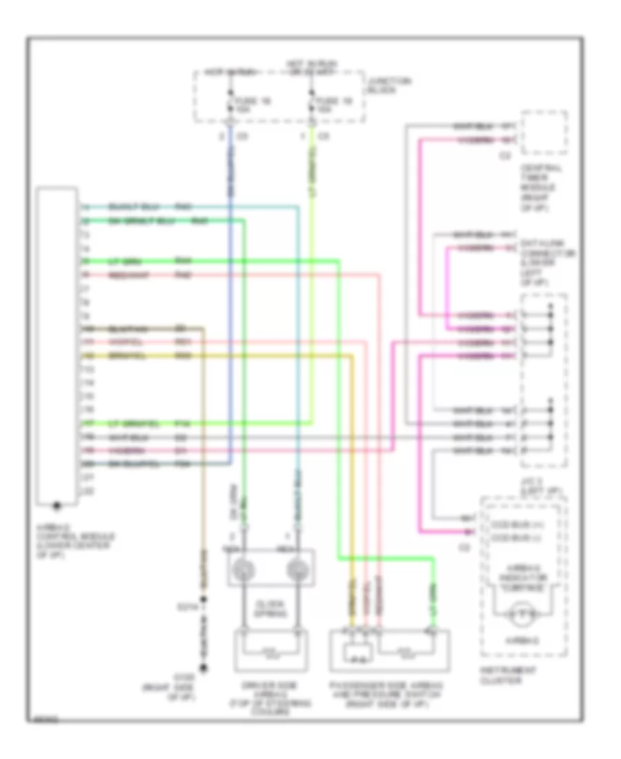 Supplemental Restraint Wiring Diagram for Dodge Dakota 1997