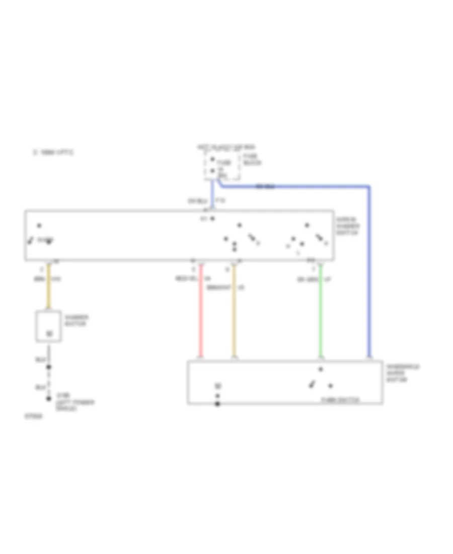Электросхема стеклоочистителя, дворников и омывателя С 2 скоростями для Dodge Shadow ES 1994