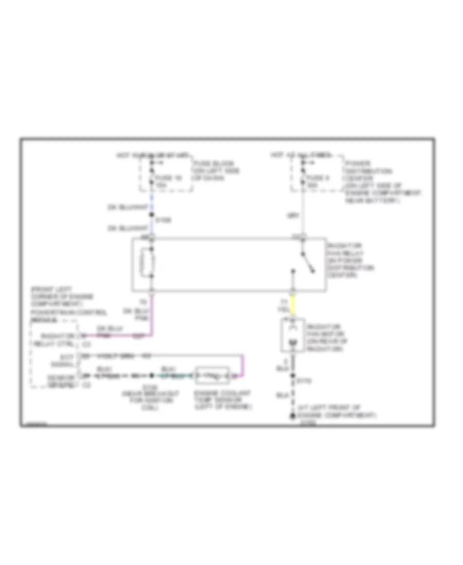 Cooling Fan Wiring Diagram for Dodge SX RT 2004