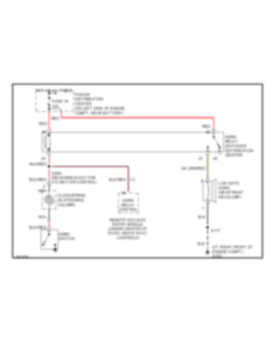Horn Wiring Diagram for Dodge SX R T 2004
