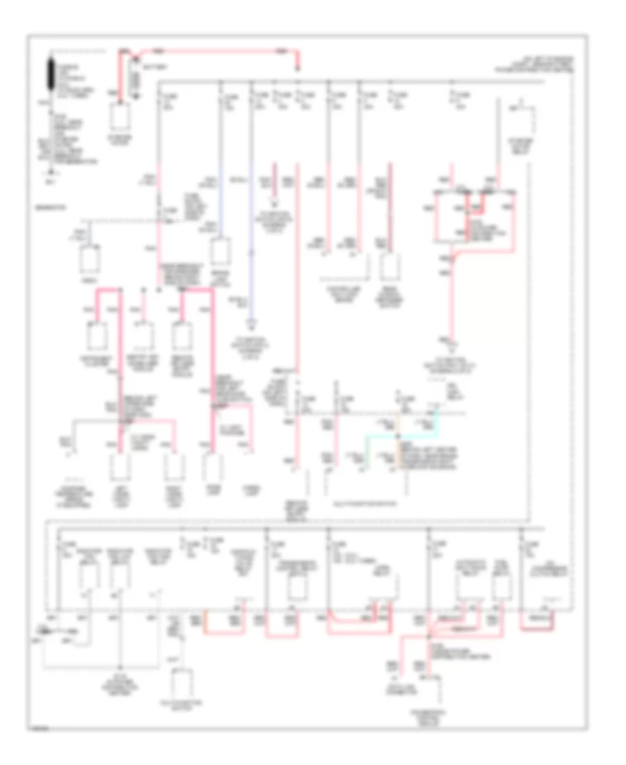 Power Distribution Wiring Diagram 1 of 2 for Dodge SX R T 2004