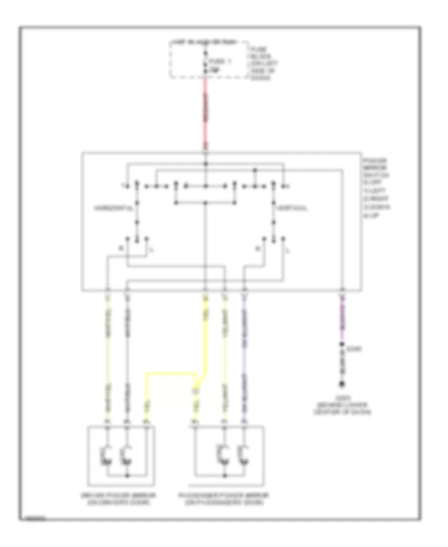 Power Mirrors Wiring Diagram for Dodge SX RT 2004