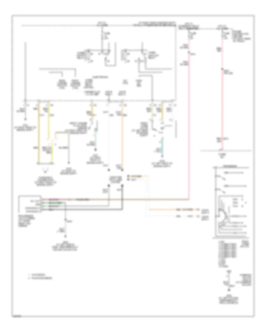 Электросхема стеклоочистителя, дворников и омывателя для Dodge Charger SRT-8 2008