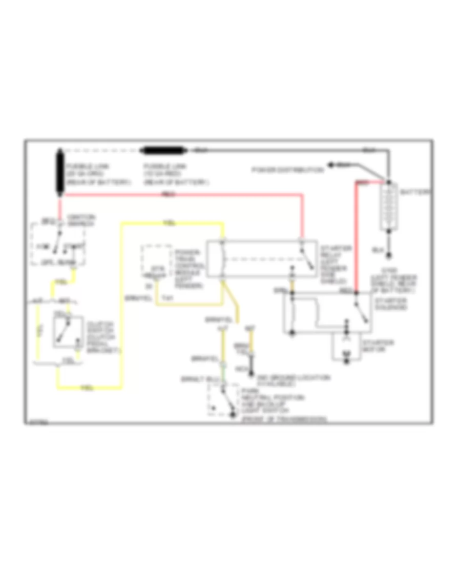 Starting Wiring Diagram, without Transmission Control Module for Dodge Spirit 1994