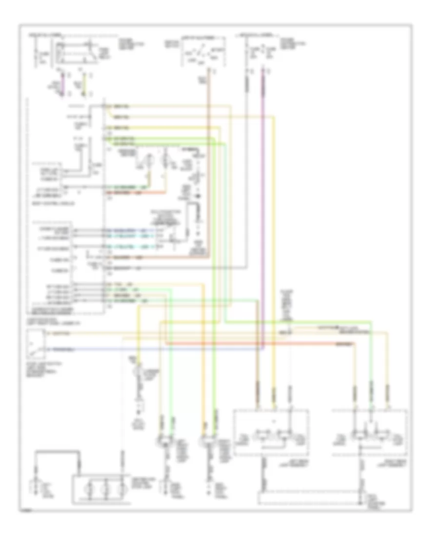 Exterior Lamps Wiring Diagram without Trailer Tow for Dodge Grand Caravan LE 1997