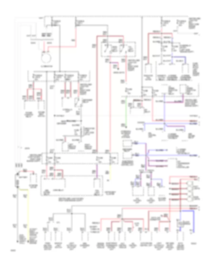Power Distribution Wiring Diagram 1 of 3 for Dodge Stealth 1994
