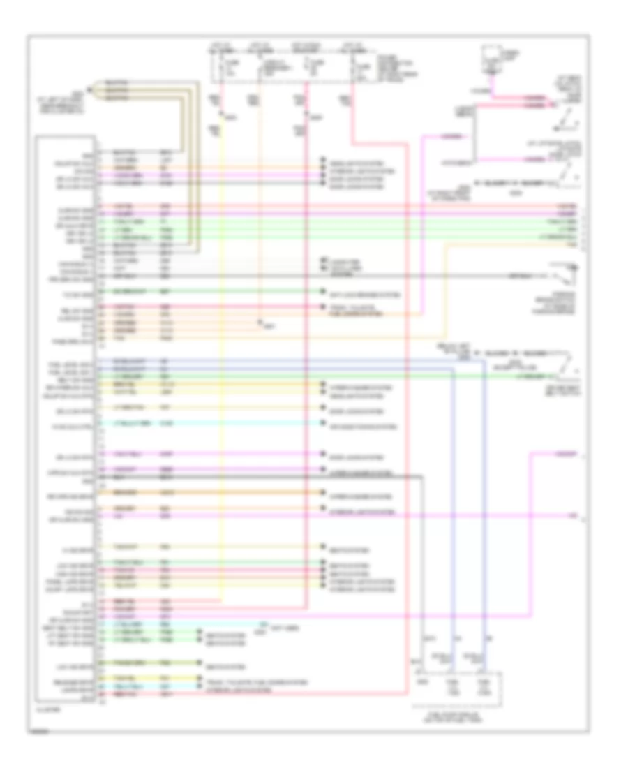Instrument Cluster Wiring Diagram 1 of 2 for Dodge Charger SXT 2008