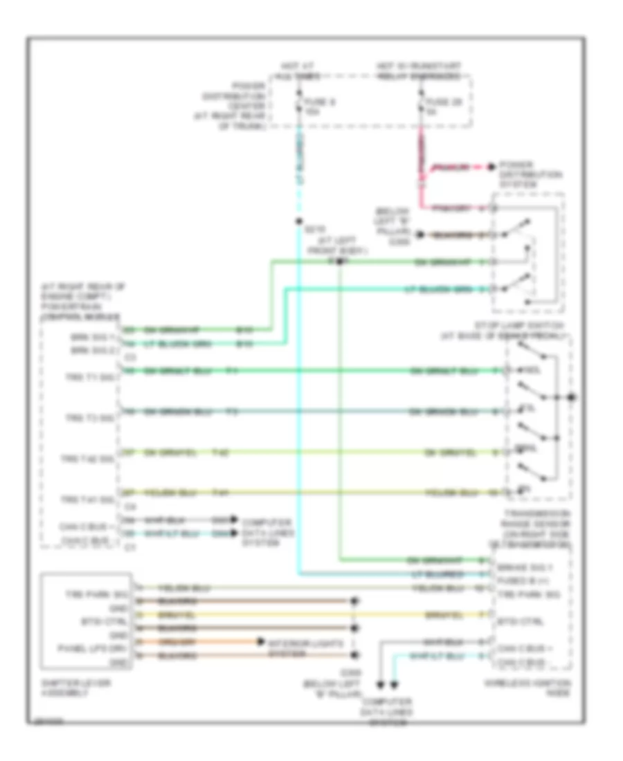 Shift Interlock Wiring Diagram 4 Speed A T for Dodge Charger SXT 2008