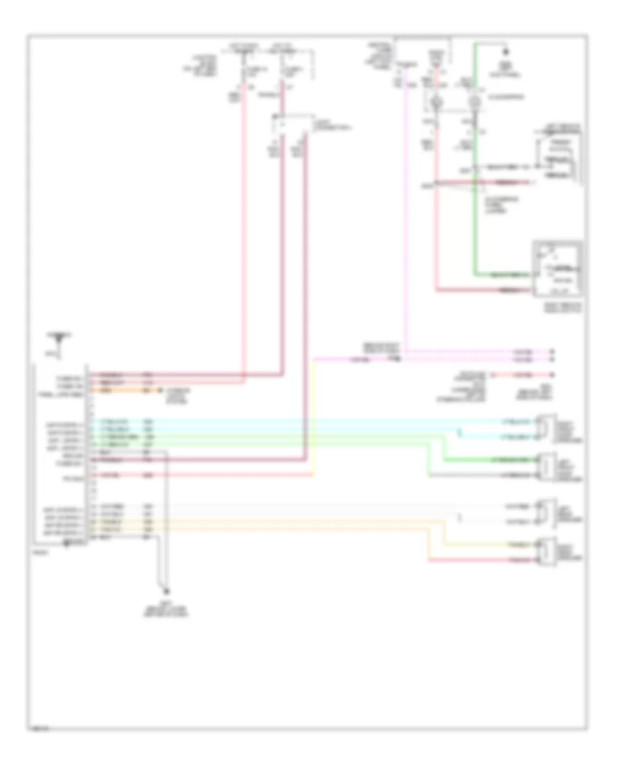 Radio Wiring Diagram, Midline Radio for Dodge Dakota 2003