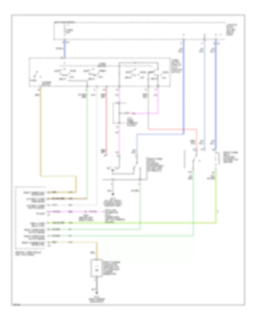 Электросхема стеклоочистителя, дворников и омывателя для Dodge Dakota 2003