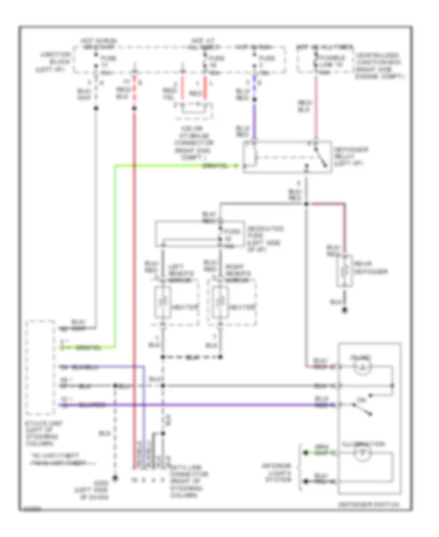 Defogger Wiring Diagram for Dodge Stealth RT 1994