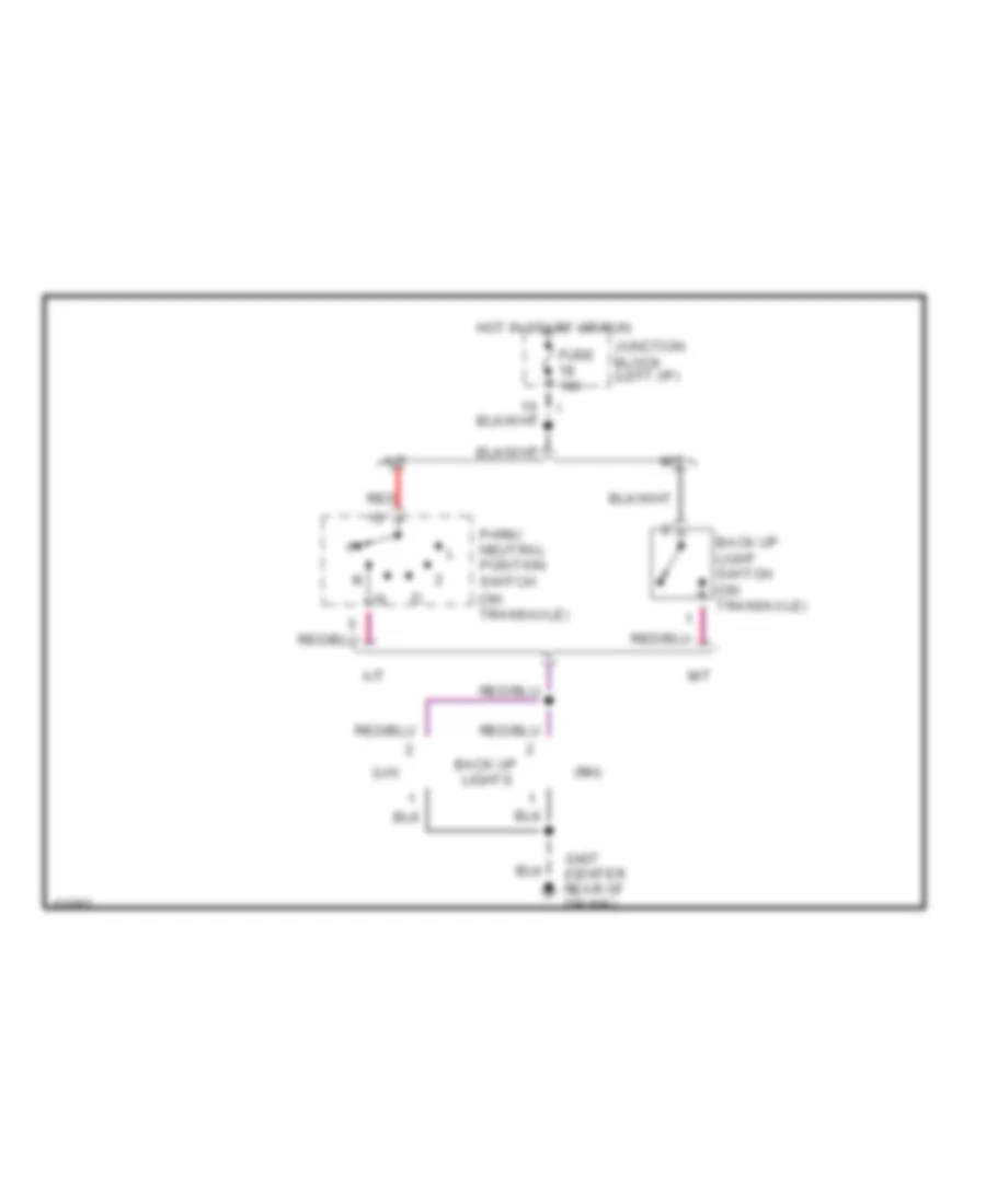 Back up Lamps Wiring Diagram for Dodge Stealth R T 1994