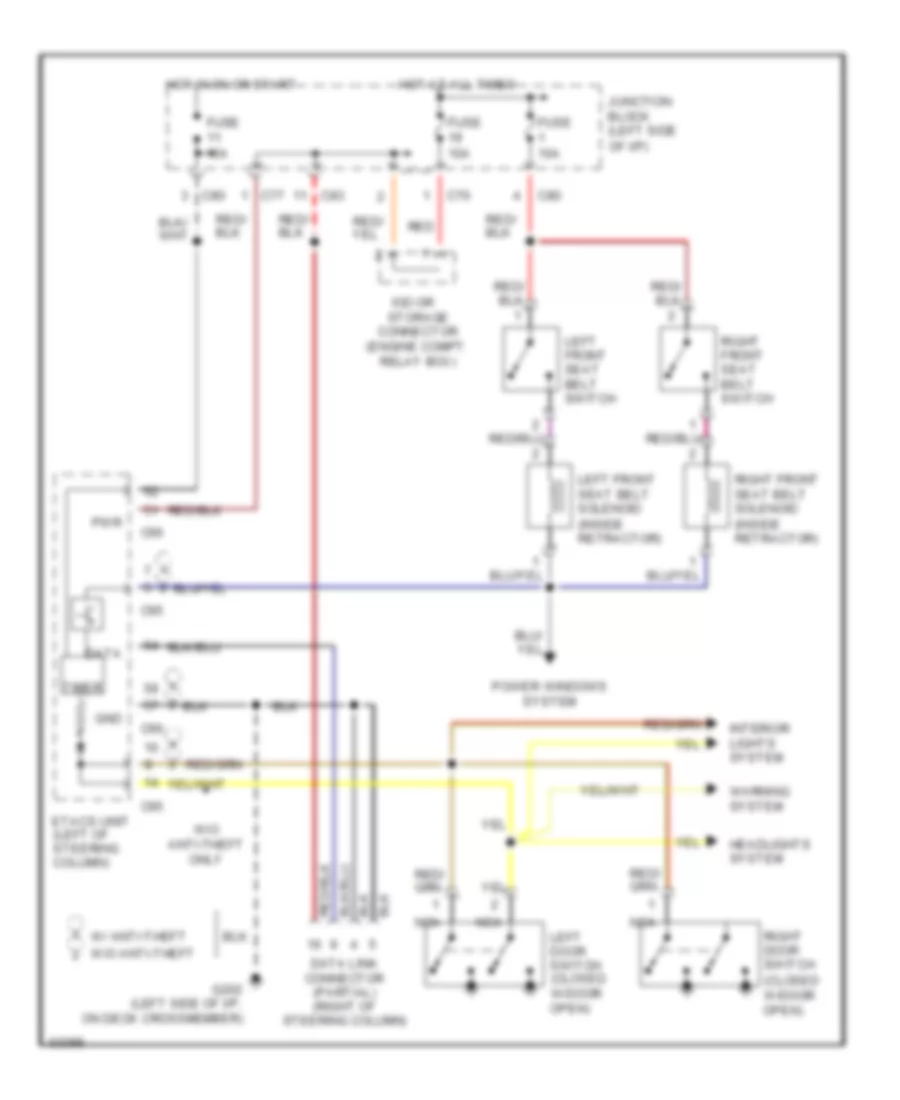 Passive Restraint Wiring Diagram for Dodge Stealth RT 1994