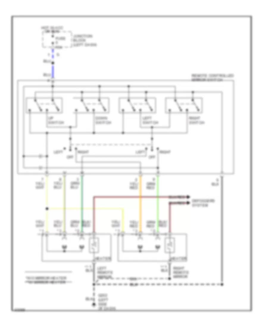 Power Mirror Wiring Diagram for Dodge Stealth R T 1994