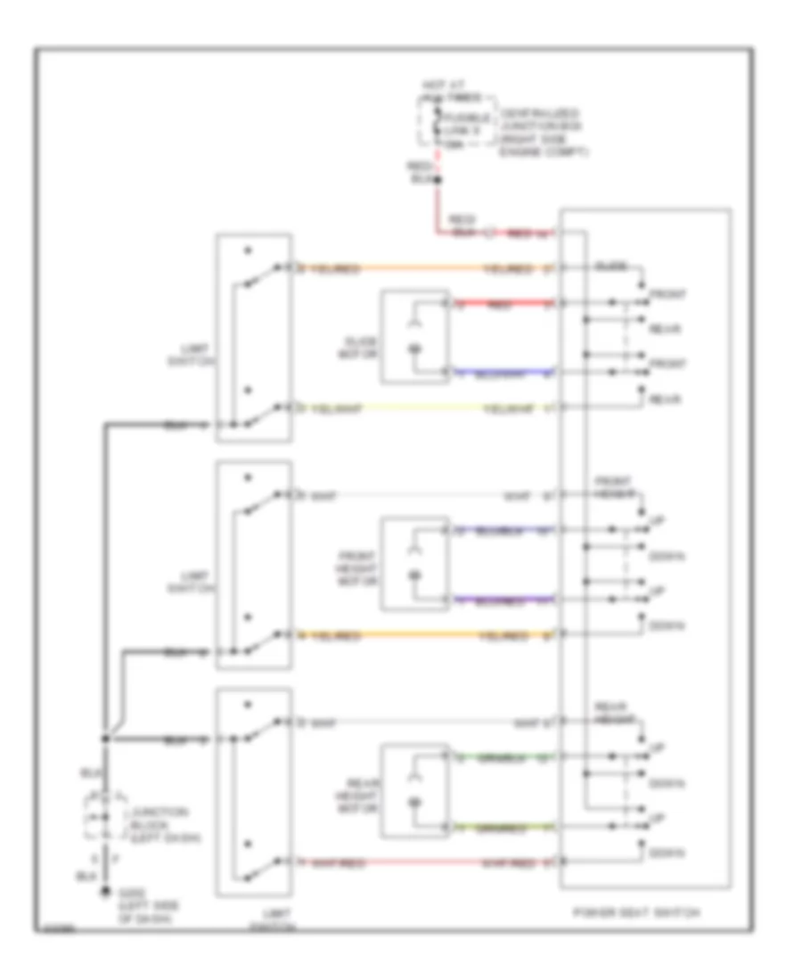 6 Way Power Seat Wiring Diagram for Dodge Stealth R T 1994