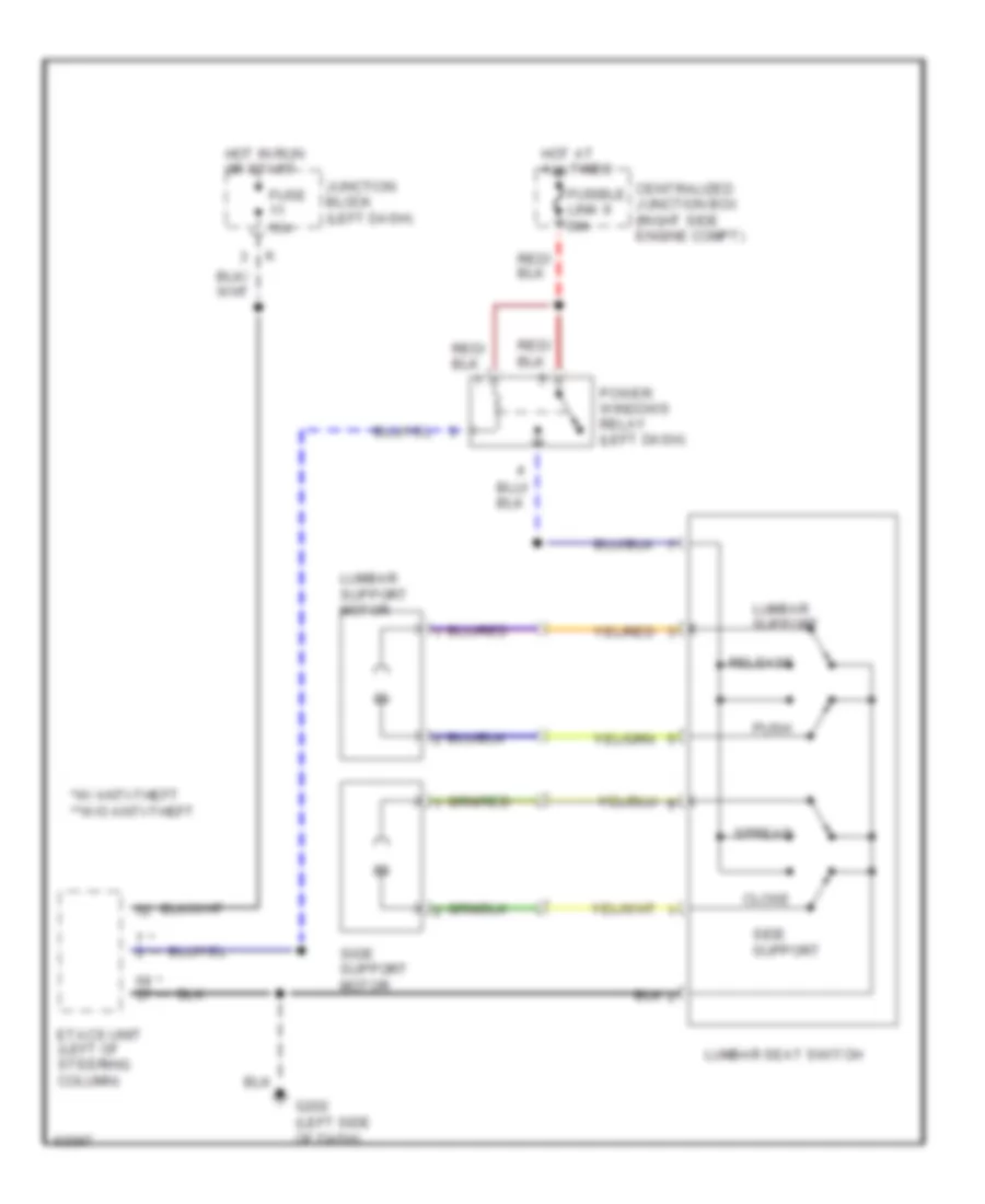 Power Lumbar Seat Wiring Diagram for Dodge Stealth R T 1994