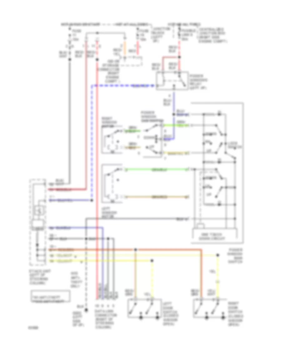 Power Window Wiring Diagram for Dodge Stealth RT 1994