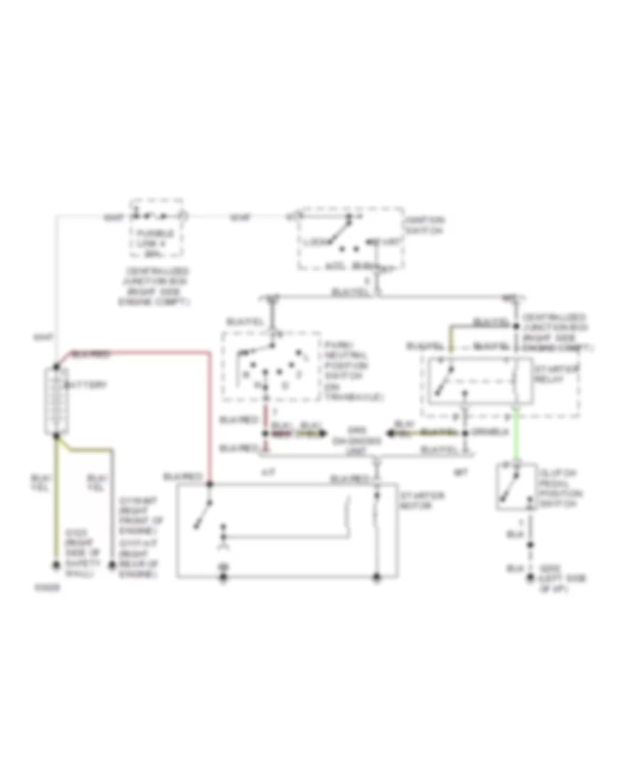 Starting Wiring Diagram without Anti theft for Dodge Stealth R T 1994