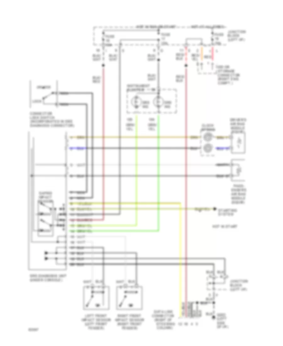 Supplemental Restraint Wiring Diagram for Dodge Stealth R T 1994