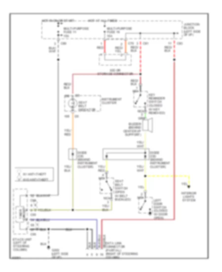 Warning System Wiring Diagrams for Dodge Stealth RT 1994