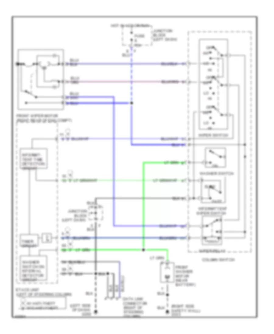 Front Wiper Washer Wiring Diagram for Dodge Stealth R T 1994