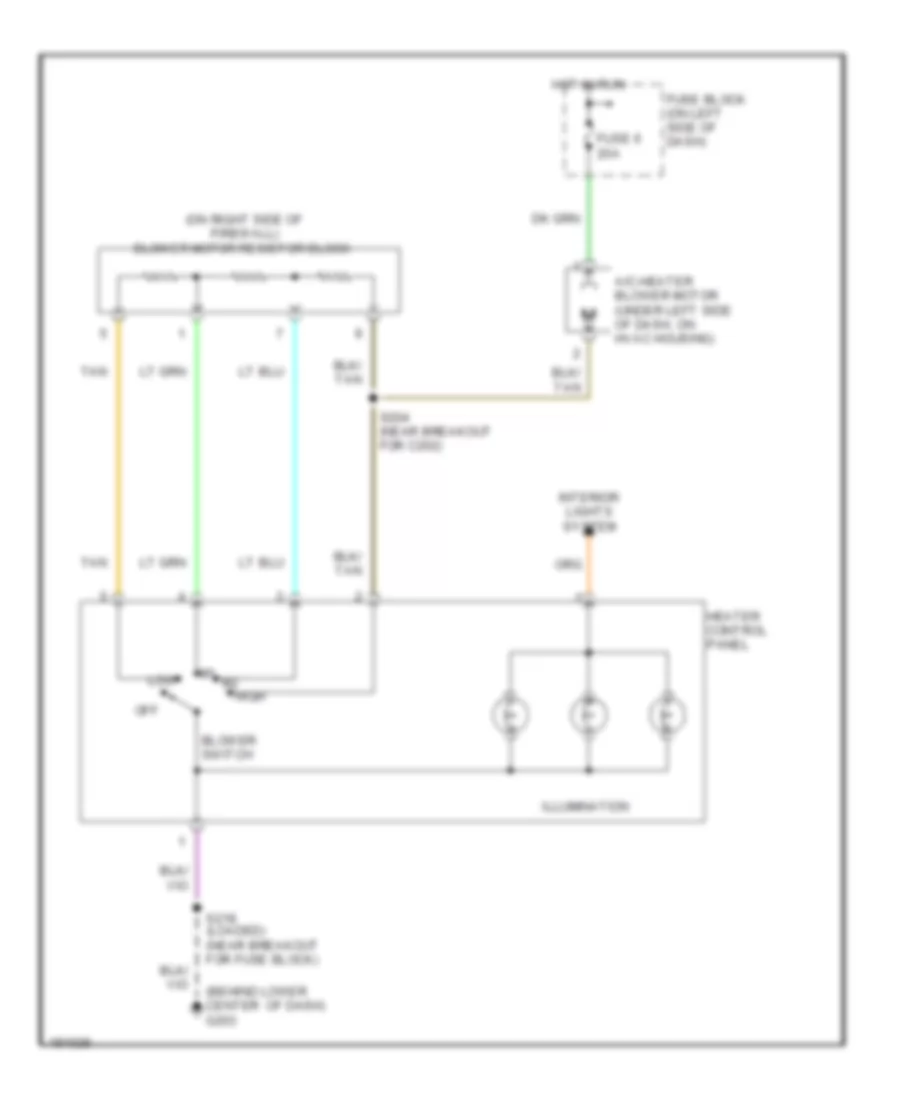 Heater Wiring Diagram for Dodge SX SRT 4 2004