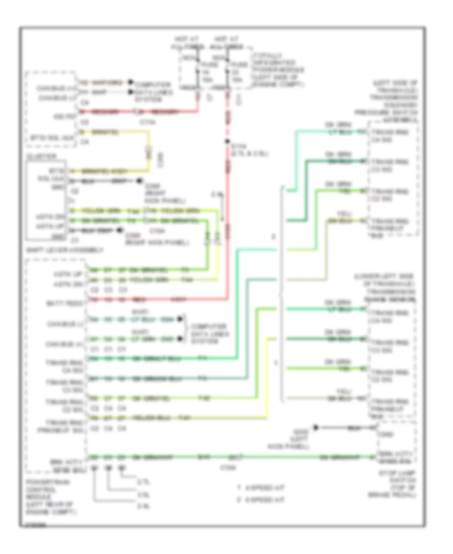 Shift Interlock Wiring Diagram for Dodge Avenger Express 2010