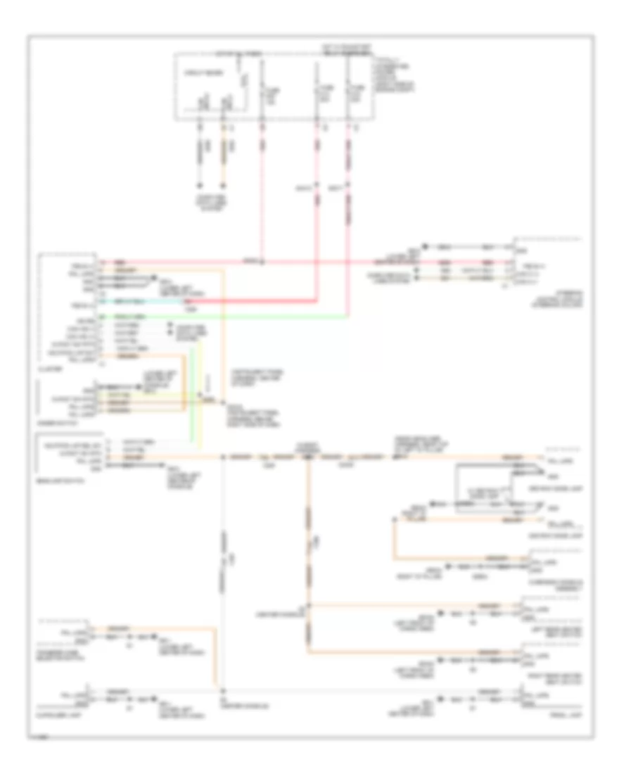 Instrument Illumination Wiring Diagram for Dodge Durango SXT 2013