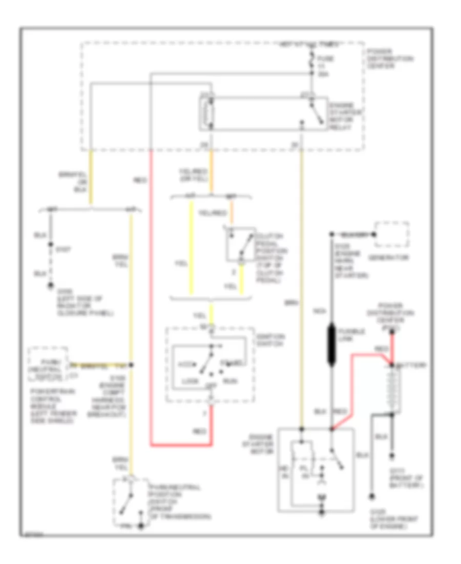 Starting Wiring Diagram for Dodge Neon High Line 1997