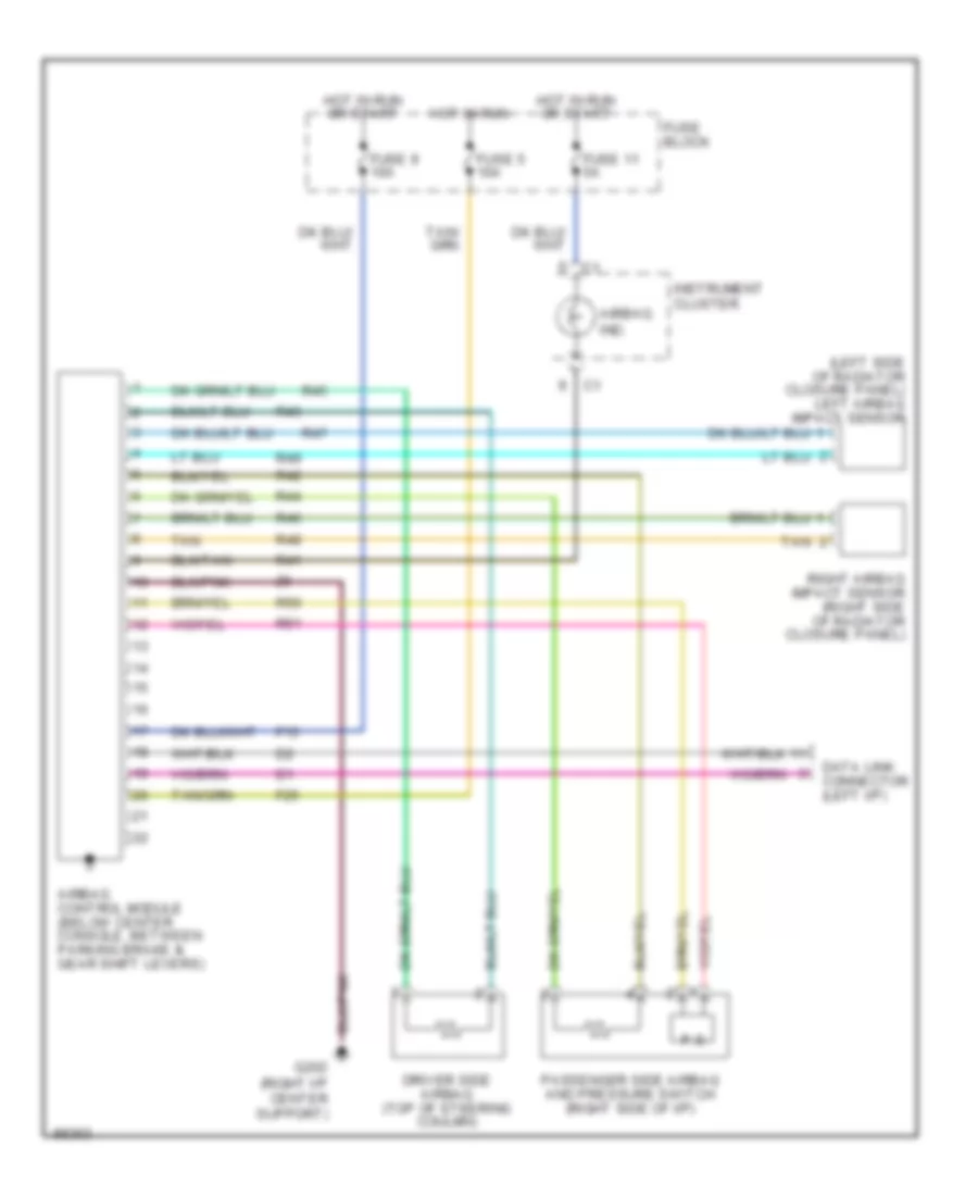 Supplemental Restraint Wiring Diagram for Dodge Neon High Line 1997