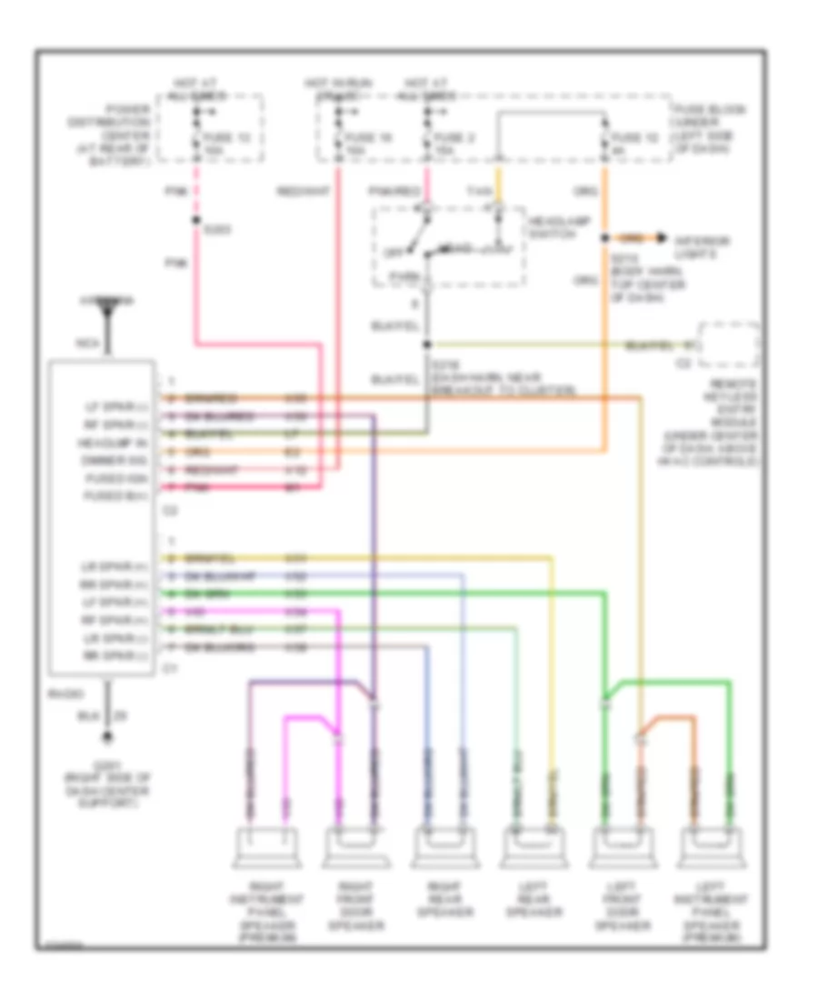 Radio Wiring Diagrams for Dodge Neon Sport 1997