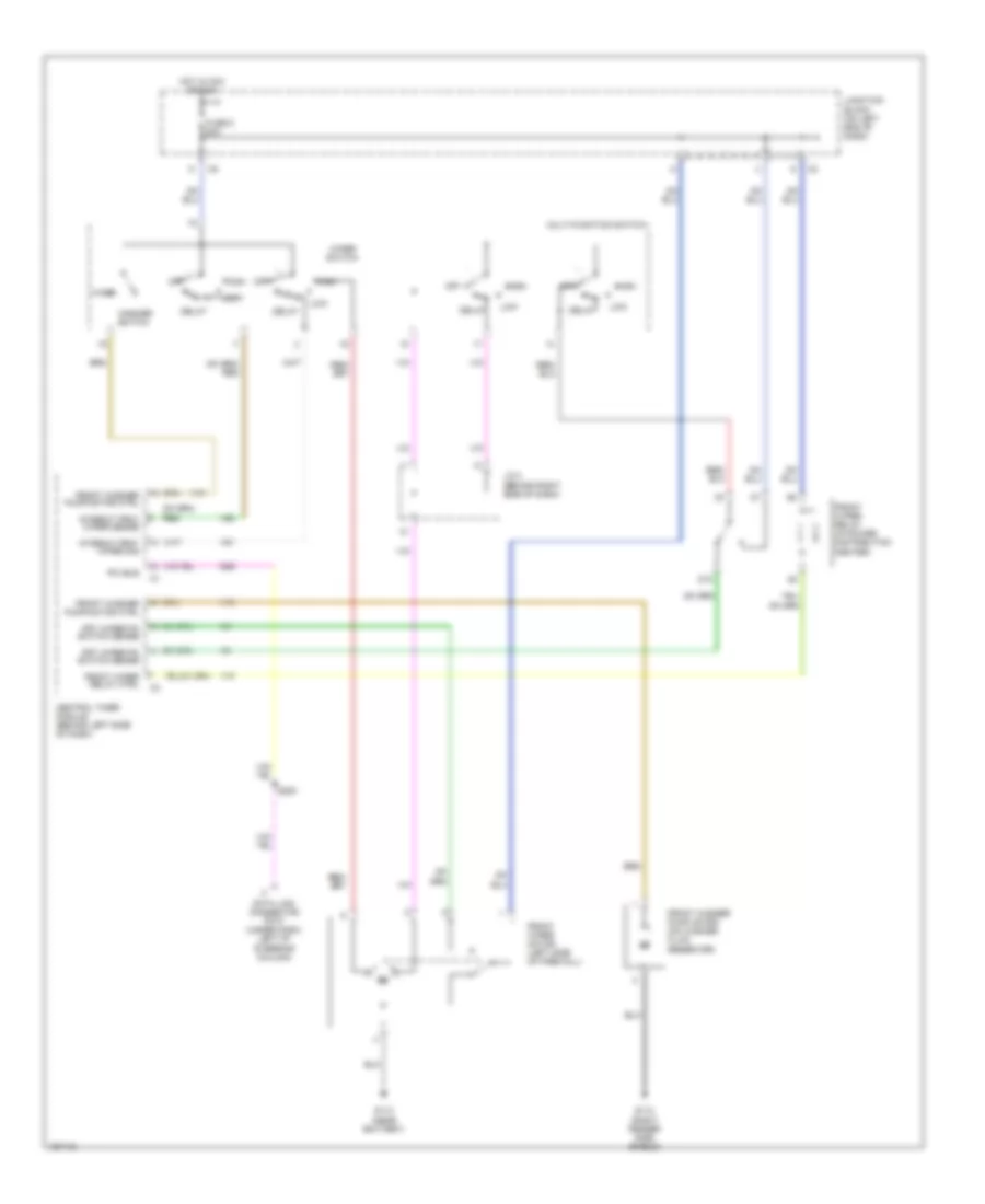 Электросхема передних стеклоочистителей дворников и омывателя лобового стекла для Dodge Durango R/T 2003