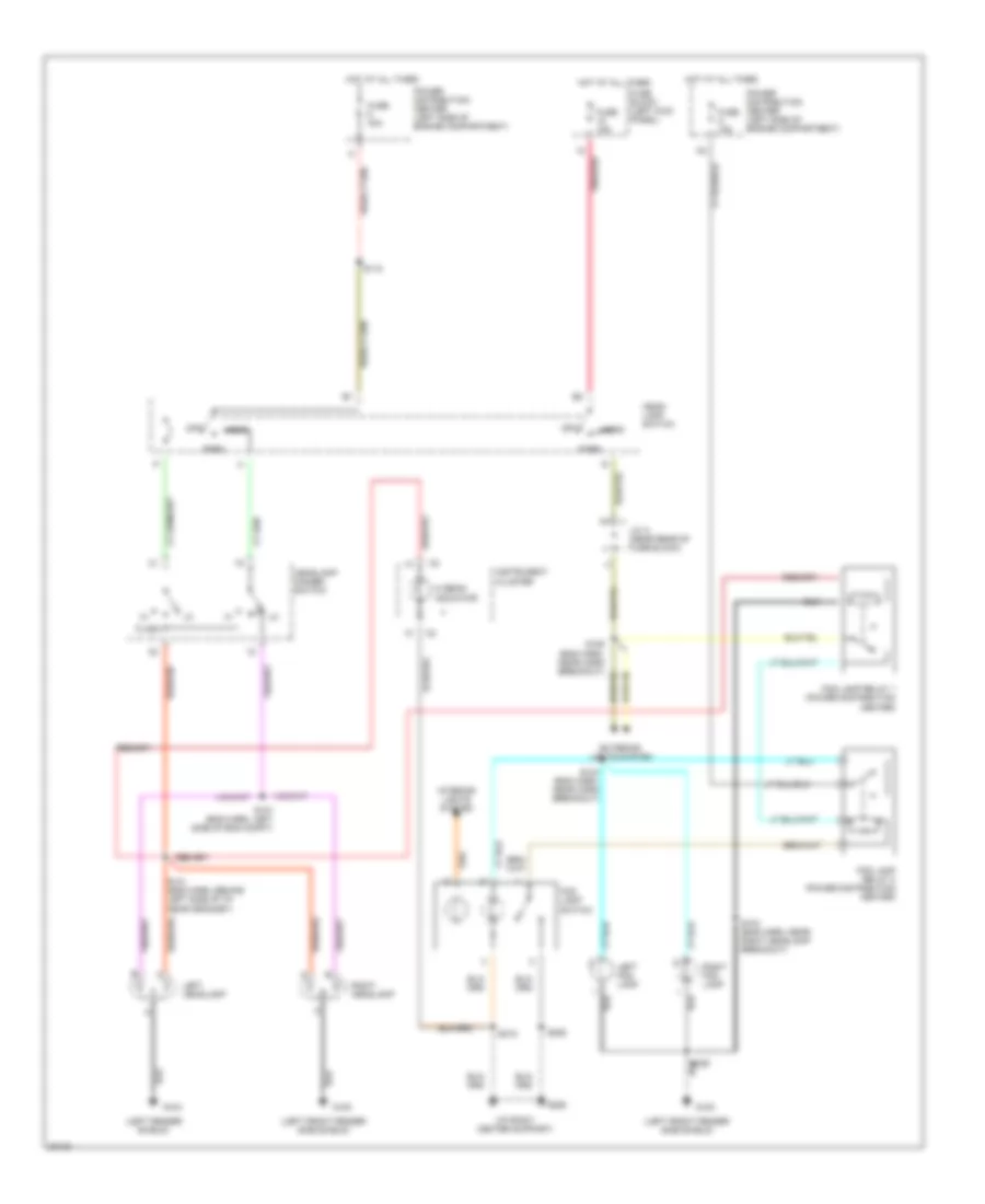 HeadlampsFog Lamps Wiring Diagram, without DRL for Dodge Pickup R1500 1997