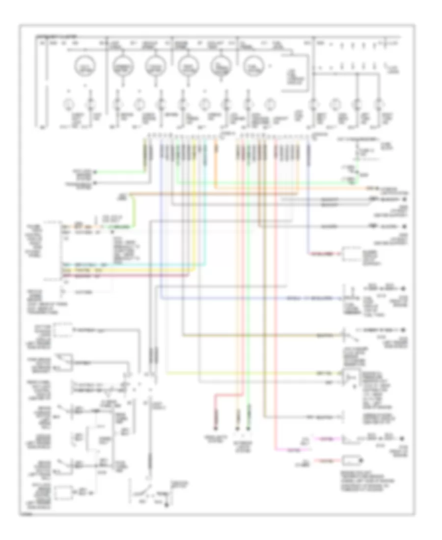 Instrument Cluster Wiring Diagram for Dodge Pickup R1997 1500