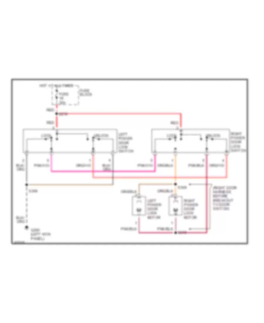 Door Lock Wiring Diagram for Dodge Pickup R1997 1500