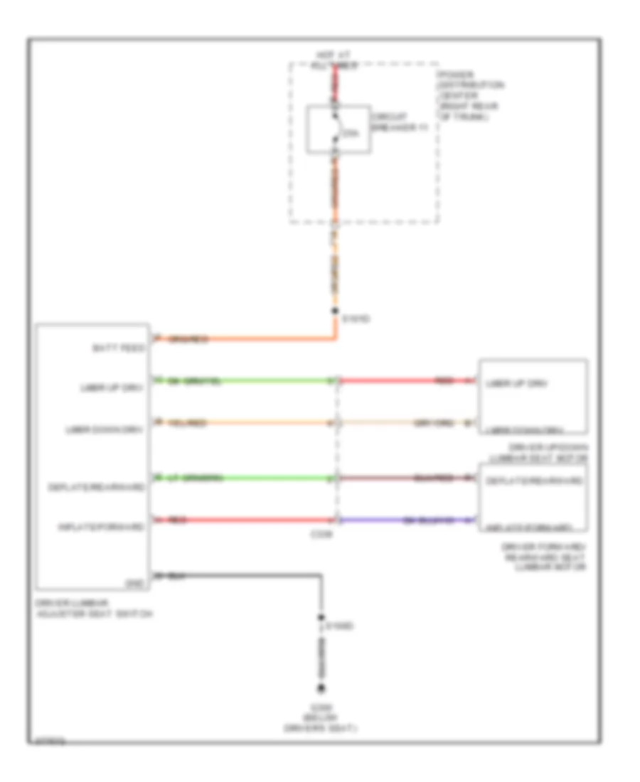 Drivers Lumbar Wiring Diagram for Dodge Challenger SRT-8 2011