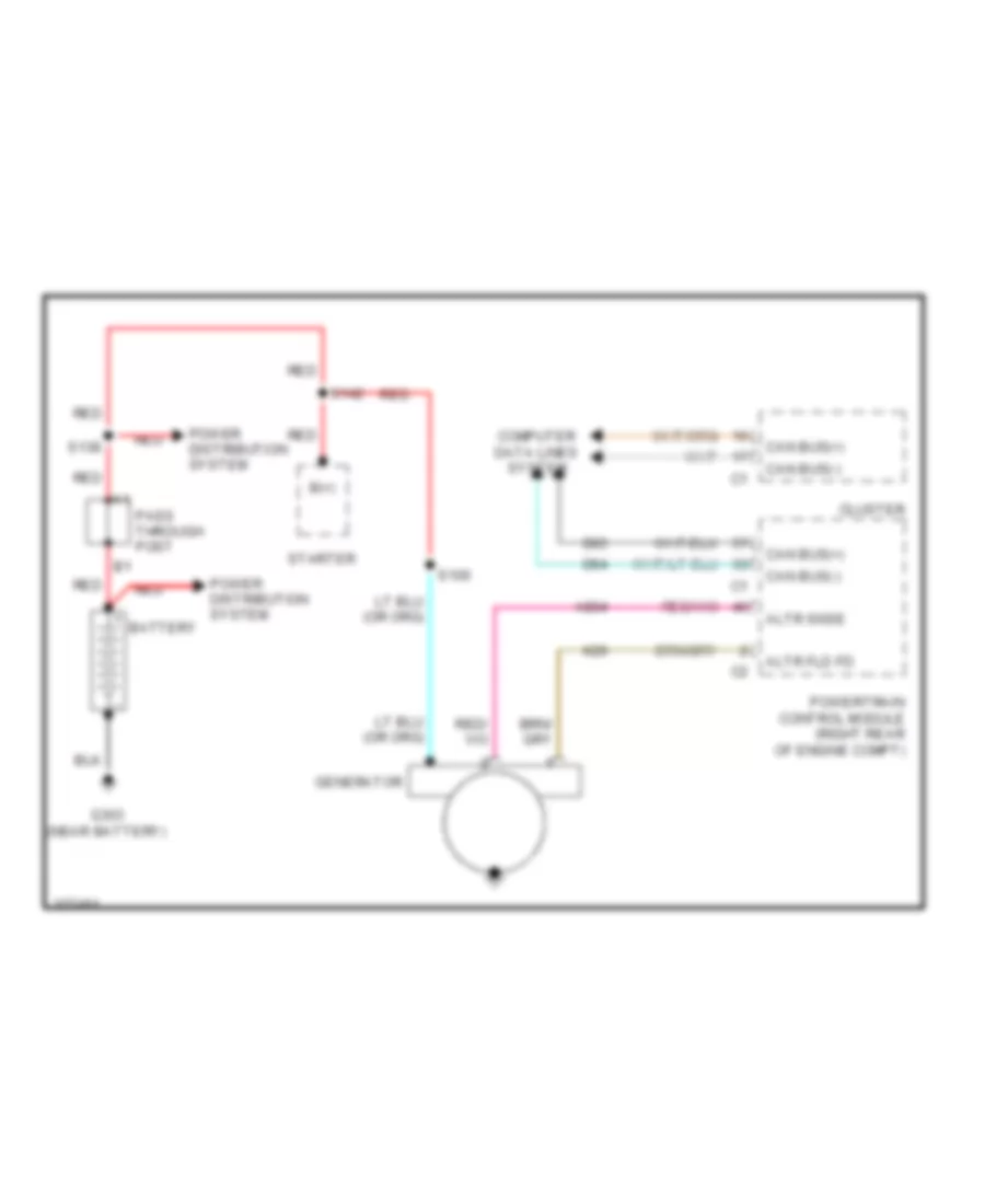 Charging Wiring Diagram for Dodge Challenger SRT 8 2011